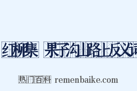 红柳集·果子沟山路上反义词是什么意思的图片